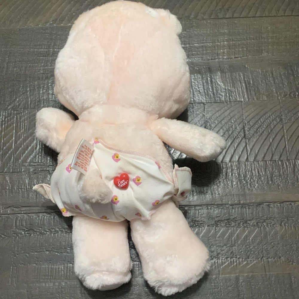 Vintage 1983 Kenner Care Bear Baby Hugs 11" Plush Stuffed Toy Animal with Diaper - Picture 4 of 8